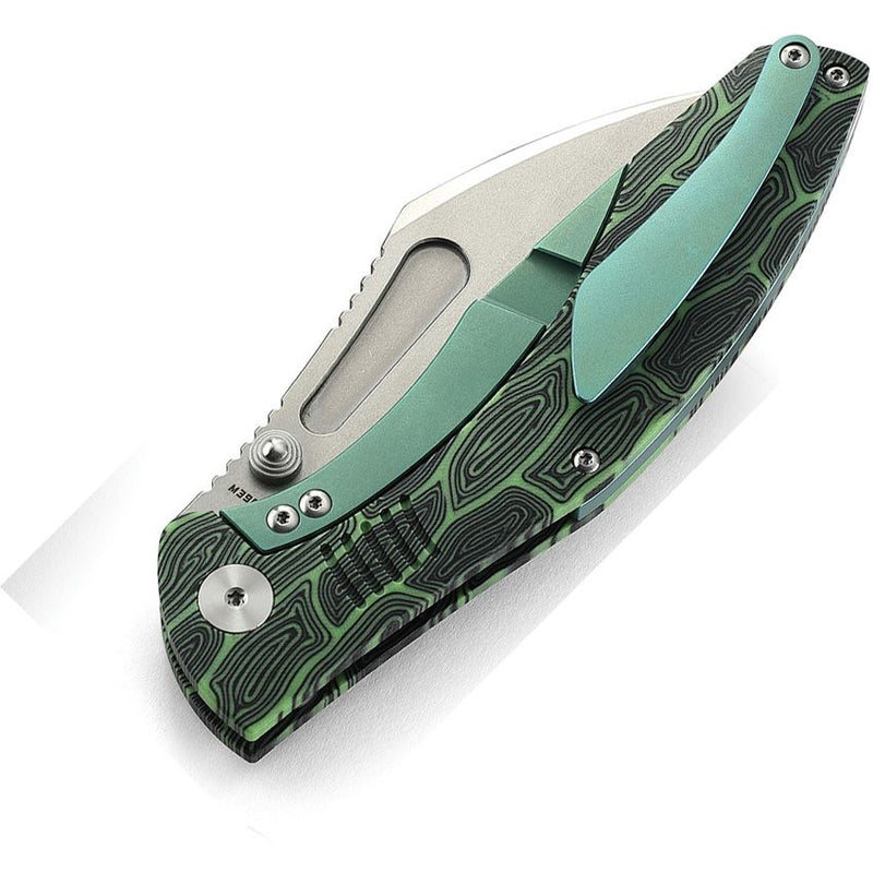 Bestech Knives Lockness Frame Folding Knife 4" Bohler M390 Steel Blade Black And Green G10 Handle T2205A -Bestech Knives - Survivor Hand Precision Knives & Outdoor Gear Store