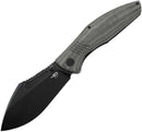 Bestech Knives Lockness Frame Folding Knife 4" Bohler M390 Steel Blade Black Micarta Handle T2205F -Bestech Knives - Survivor Hand Precision Knives & Outdoor Gear Store