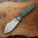 Bestech Knives Lockness Frame Folding Knife 4" Bohler M390 Steel Blade Black And Green G10 Handle