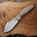 Bestech Knives Lockness Frame Folding Knife 4" Bohler M390 Steel Blade Natural Micarta Handle