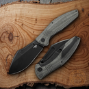 Bestech Knives Lockness Frame Folding Knife 4" Bohler M390 Steel Blade Black Micarta Handle