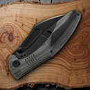 Bestech Knives Lockness Frame Folding Knife 4" Bohler M390 Steel Blade Black Micarta Handle