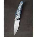 Bestech Knives Mothus Bar Lock Folding Knife 3.5" Bohler M390 Steel Blade Blue And Silver Titanium Handle T2206A -Bestech Knives - Survivor Hand Precision Knives & Outdoor Gear Store