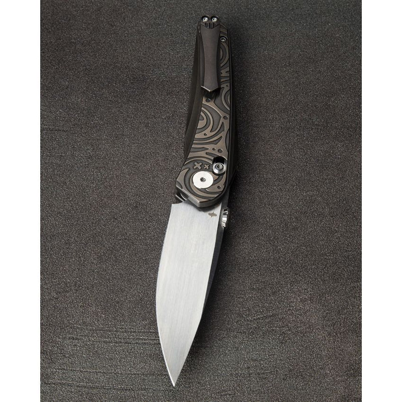 Bestech Knives Mothus Bar Lock Folding Knife 3.5" Bohler M390 Steel Blade Black And Bronze Titanium Handle T2206F -Bestech Knives - Survivor Hand Precision Knives & Outdoor Gear Store