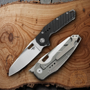 Bestech Knives Nyxie Frame Folding Knife 3.38" S35VN Steel Blade Carbon Fiber / Titanium Back Handle