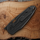 Bestech Knives Nyxie Framelock Folding Knife 3.38" S35VN Steel Blade Carbon Fiber / Black Titanium Back Handle