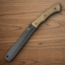 Buck Compadre Froe Fixed Knife 9.5" 5160 Carbon Steel Blade Natural Canvas Micarta Handle