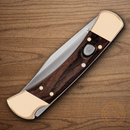 Buck Auto 110 Folding Knife 3.75" 420HC Steel Blade Ebony Wood Handle