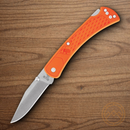 Buck 110 Slim Select Folding Knife 3.75" 420HC Steel Blade Orange Nylon Handle