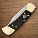 Buck Auto 112 Folding Knife 3" 420HC Steel Blade Ebony Wood Handle