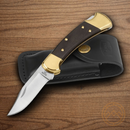 Buck Ranger Folding Knife 3.25" 420HC Steel Blade Crelicam Genuine Ebony Handle