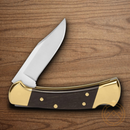 Buck Ranger Folding Knife 3.25" 420HC Steel Blade Crelicam Genuine Ebony Handle