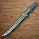 Buck 147 Hookset Kitchen Knife 9" 5Cr15MoV Steel Blade Blue/Gray TPE Handle
