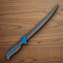 Buck 147 Hookset Kitchen Knife 9" 5Cr15MoV Steel Blade Blue/Gray TPE Handle