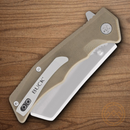 Buck Trunk Folding Knife 2.88" 7Cr17MoV Steel Blade Tan G10 Handle