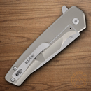 Buck Odessa Folding Knife 3.13" 7Cr17MoV Steel Blade Satin Stainless Handle