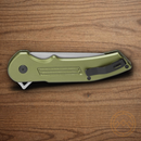Buck Hexam SUR Folding Knife 3.25" 7Cr17MoV Steel Blade OD Green Aluminum Handle
