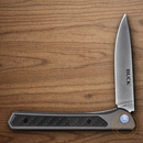 Buck Cavalier Folding Knife 3.38" 7Cr17MoV Steel Blade Gray Aluminum Handle