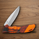 Buck Bantam BHW Folding Knife 3.75" 420HC Steel Blade Mossy Oak Blaze Orange camo Nylon Handle