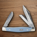 Buck Stockman Pocket Knife 420HC Steel Blades Blue Valox Handle