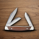 Buck Stockman Pocket Knife 420HC Steel Blades Granadillo Wood Handle