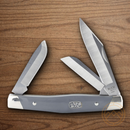 Buck Stockman Pocket Knife 420HC Steel Blades Gray Valox Handle