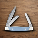 Buck Cadet Pocket Knife 420HC Steel Blades Blue Valox Handle