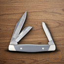 Buck Cadet Pocket Knife 420HC Steel Blades Gray Valox Handle