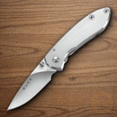 Buck Colleague Folding Knife 1.88" 420HC Steel Blade Brushed Stainless Handle