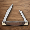 Buck Deuce pocket Knife 420C Steel Blades Wood Handle