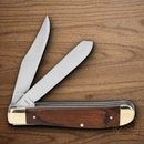 Buck Trapper Pocket Knife 420HC Steel Blade Wood Handle