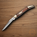 Buck Toothpick Folding Knife 420HC Steel Blade Wood Handle