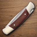 Buck Squire Folding Knife 420HC Steel Blade Dymalux Rosewood Handle
