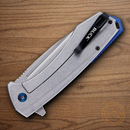 Buck Ruckus Folding Knife 3.5" D2 Tool Steel Blade Black/Blue Aluminum/Stainless Handle