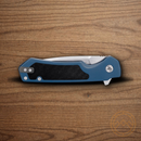 Buck Stinger Folding Knife 3" D2 Tool Steel Blade Blue Aluminum/Carbon Fiber Handle