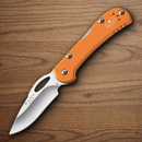 Buck Mini SpitFire Folding Knife 2.75" 420HC Steel Blade Orange Aluminum Handle