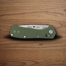 Buck Mini Range Pro Folding Knife 2.63" 154CM Steel Blade Green GFN Handle