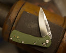 Buck Mini Range Pro Folding Knife 2.63" 154CM Steel Blade Green GFN Handle
