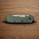 Buck Mini Range Elite Folding Knife 2.63" MagnaCut Steel Blade Green Aluminum Handle