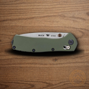 Buck Range Elite Folding Knife 3.38" MagnaCut Steel Blade Green Aluminum Handle