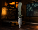 Buck Range Elite Folding Knife 3.38" MagnaCut Steel Blade Green Aluminum Handle