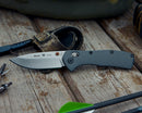 Buck Range Elite Folding Knife 3.38" MagnaCut Steel Blade Gray Aluminum Handle