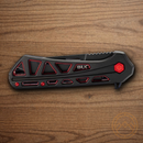 Buck Trace Ops Folding Knife 3.25" 7Cr17MoV Steel Blade Black/Red Aluminum Handle