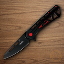 Buck Trace Ops Folding Knife 3.25" 7Cr17MoV Steel Blade Black/Red Aluminum Handle