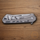 Buck Trace Ops Folding Knife 3.25" 7Cr17MoV Steel Blade Gray Aluminum Handle