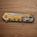 Buck Trace Folding Knife 3.25" 7Cr17MoV Steel Blade Bronze Aluminum Handle