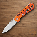 Buck Trace Folding Knife 3.25" 7Cr17MoV Steel Blade Orange Aluminum Handle