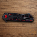 Buck Mini Trace Ops Folding Knife 2.38" 7Cr17MoV Steel Blade Black/Red Aluminum Handle