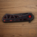 Buck Mini Trace Ops Folding Knife 2.38" 7Cr17MoV Steel Blade Black/Red Aluminum Handle
