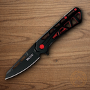 Buck Mini Trace Ops Folding Knife 2.38" 7Cr17MoV Steel Blade Black/Red Aluminum Handle